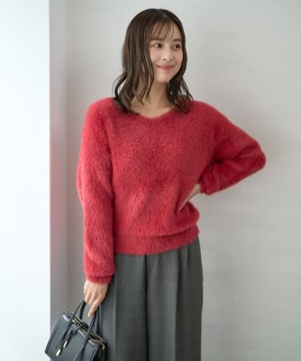 ＜MK MICHEL KLEIN（Women/小さいサイズ）＞【小さいサイズ】フェザーニットプルオーバー／前後２ｗａｙ／洗える