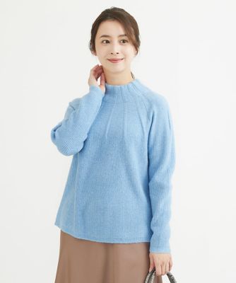 ＜MK MICHEL KLEIN（Women/小さいサイズ）＞【小さいサイズ】編地切替えミドルゲージニット／洗える