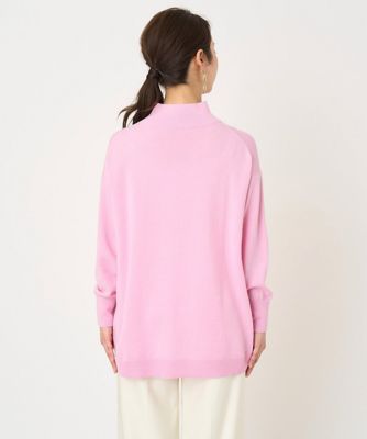 【小さいサイズ】ハイネックＡラインニットチュニック／洗える