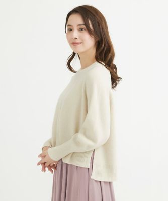 ＜MK MICHEL KLEIN（Women/小さいサイズ）＞【小さいサイズ】ショート丈ウールニット／洗える