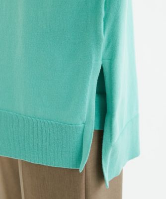 【小さいサイズ】ボトルネックニットベスト×ボリュームスリーブニット　アンサンブル／洗える