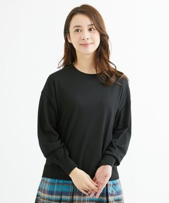 【小さいサイズ】ボトルネックニットベスト×ボリュームスリーブニット　アンサンブル／洗える