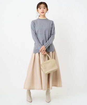 小さいサイズ】配色レイヤードデザインニット／洗える | MK MICHEL