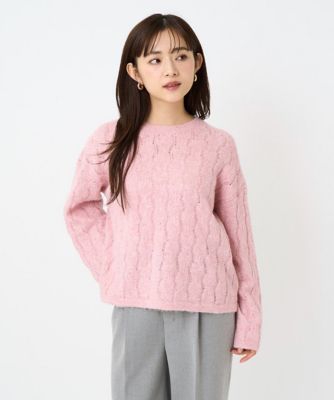 ＜MK MICHEL KLEIN（Women/小さいサイズ）＞【小さいサイズ】スパンコールラメ入りニット／洗える