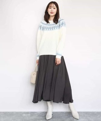 MK ミッシェルクラン（MK MICHEL  ）/【小さいサイズ】ノルディック柄ニット/洗える 小さいサイズ】ノルディック柄ニット／洗える | MK MICHEL KLEIN