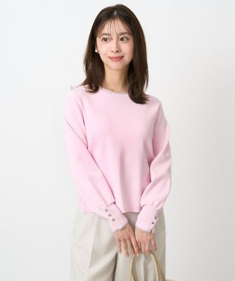 ＜MK MICHEL KLEIN（Women/小さいサイズ）＞【小さいサイズ】配色デザインニット／洗える