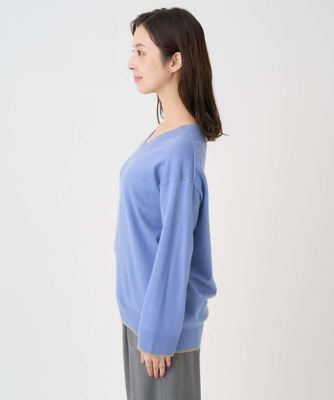 小さいサイズ】配色ラインVネックニット／洗える | MK MICHEL KLEIN