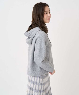 小さいサイズ】クロップド丈ニットフーディー／洗える | MK MICHEL