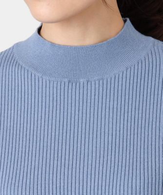 小さいサイズ】千鳥格子柄シフォンレイヤード風ハイゲージニット