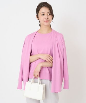 ＜MK MICHEL KLEIN（Women/小さいサイズ）＞【小さいサイズ】カラーニットアンサンブル／洗える
