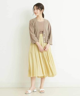 【小さいサイズ／洗濯機で洗える】細リブニットタンクトップ