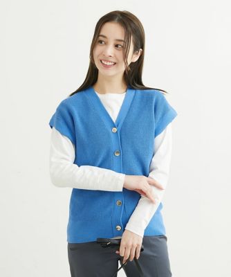 ＜MK MICHEL KLEIN（Women/小さいサイズ）＞【小さいサイズ】ニットベスト×ロンＴツインセット／洗える