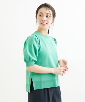 ＜MK MICHEL KLEIN（Women/小さいサイズ）＞【小さいサイズ】ボリュームスリーブニット／洗える