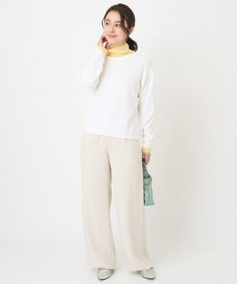 【小さいサイズ】コットンメッシュボートネックニット／洗える