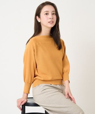 ＜MK MICHEL KLEIN（Women/小さいサイズ）＞【小さいサイズ】ボートネックニット／洗える