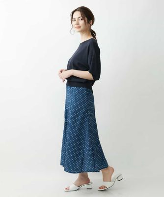 【小さいサイズ／洗える】パール調釦バックデザインニット