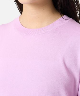 【小さいサイズ】袖シアークロップドニット／接触冷感／ＵＶカット／洗える