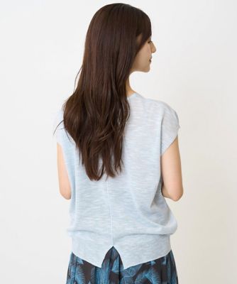 MK MICHEL  / エムケーミッシェルクラン フレンチスリーブラメニット/洗える エムケー ミッシェルクラン MK MICHEL KLEIN フレンチスリーブ