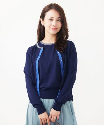 小さいサイズ】配色カラーニットアンサンブル／洗える | MK MICHEL