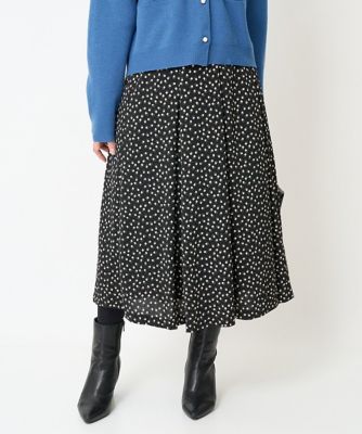 MK ミッシェルクラン（MK MICHEL  ）/【小さいサイズ】スクエア幾何柄フレアースカート/洗える 小さいサイズ】スクエア幾何柄フレアースカート／洗える | MK MICHEL