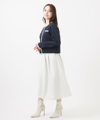 新品タグ付き AVENIRETOILE ジャガードタックフレアスカート 36 新作入荷情報〈ダブルクロスタックフレアスカート〉 | m-i-d