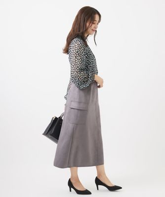 MK ミッシェルクラン（MK MICHEL  ）/【小さいサイズ】フェイクスウェードIラインスカート/洗える 小さいサイズ】フェイクスウェードIラインスカート／洗える | MK