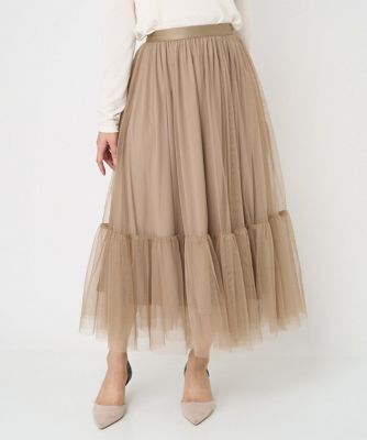 小さいサイズ】ティアードチュールスカート／洗える | MK MICHEL KLEIN