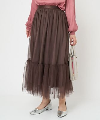 小さいサイズ】ティアードチュールスカート／洗える | MK MICHEL KLEIN