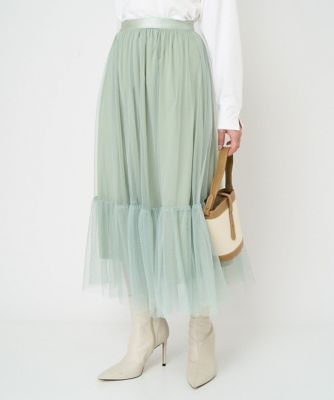 小さいサイズ】ティアードチュールスカート／洗える | MK MICHEL KLEIN