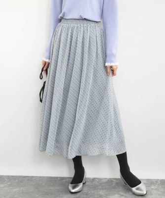 ＜MK MICHEL KLEIN（Women/小さいサイズ）＞【小さいサイズ】チェック柄シフォンスカート／洗濯機で洗える