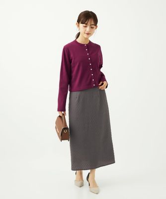 小さいサイズ】エンボス加工ナロースカート／洗える | MK MICHEL KLEIN