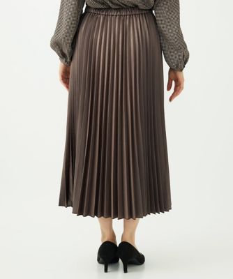 小さいサイズ】レザー調ランダムプリーツスカート／洗える | MK MICHEL