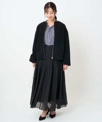 小さいサイズ】ブライトシアープリーツスカート／洗える | MK MICHEL