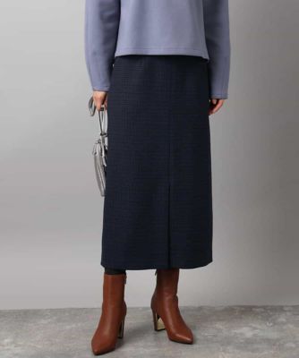 ＜MK MICHEL KLEIN（Women/小さいサイズ）＞【小さいサイズ】ガンクラブチェック柄ナロースカート／洗える