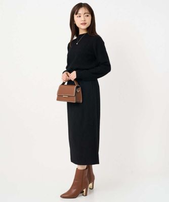 小さいサイズ】ループネップツイードIラインスカート／洗える | MK