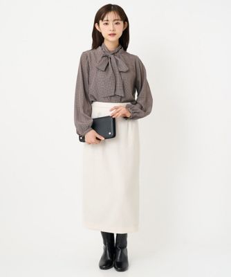 小さいサイズ】ループネップツイードIラインスカート／洗える | MK