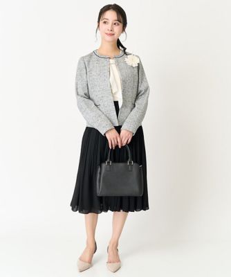 小さいサイズ】リバーシブルシフォンプリーツスカート／丈の長さ