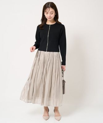 小さいサイズ】シャイニーサテンスカート／洗える | MK MICHEL KLEIN