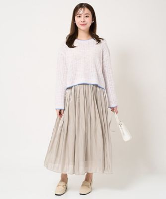 MK ミッシェルクラン（MK MICHEL  ）/【小さいサイズ】シャイニーサテンプリーツスカート/洗える 小さいサイズ】シャイニーサテンスカート／洗える | MK MICHEL KLEIN