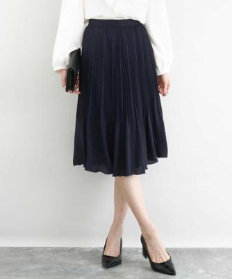 ＜MK MICHEL KLEIN（Women/小さいサイズ）＞リバーシブルシフォンプリーツスカート／洗える