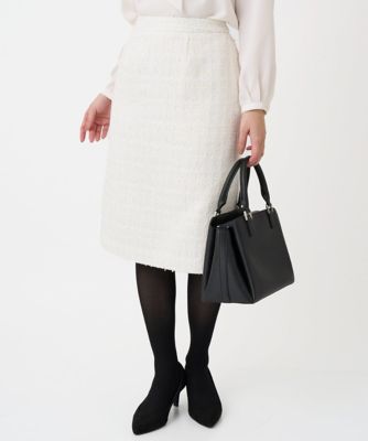 小さいサイズ】ファンシーツイードスカート／セットアップ対応／洗える