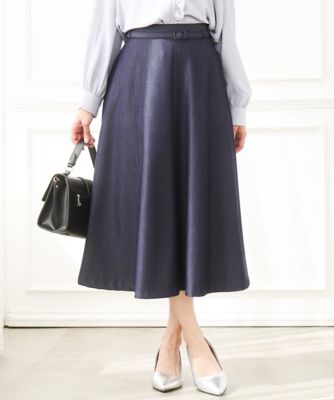 小さいサイズ】［SANAGARAシリーズ］デニムライク フレア