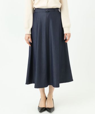 小さいサイズ】［SANAGARAシリーズ］デニムライク フレア