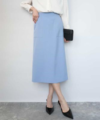 ＜MK MICHEL KLEIN（Women/小さいサイズ）＞【小さいサイズ】ポケットデザインストレッチタイトスカート／洗濯機で洗える