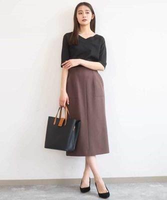 地*人様 極上美品　手の小さい方向き　取り回し易さ抜群KGarage ミニアコ 小さいサイズ】ポケットデザインストレッチタイトスカート／洗濯機で