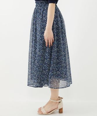 MK ミッシェルクラン（MK MICHEL  ）/【小さいサイズ】シフォンプリントスカート/丈の長さが選べる/洗える 小さいサイズ】シフォンプリントスカート／丈の長さが選べる／洗える
