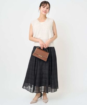 小さいサイズ】シアードビーチェックスカート／洗濯機で洗える | MK