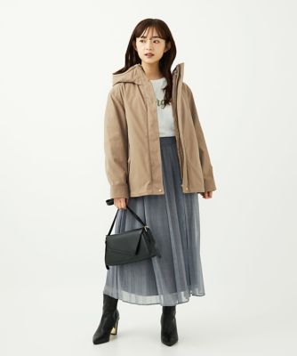 小さいサイズ】デニム調シアープリーツスカート／洗濯機で洗える | MK