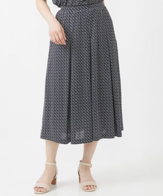 小さいサイズ】幾何柄ジャージータックフレアスカート／洗える | MK