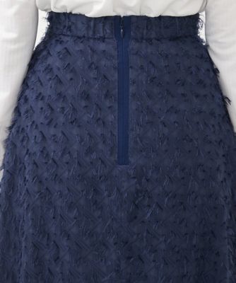 小さいサイズ】フリンジカットジャガードフレアスカート／洗える | MK